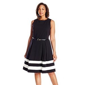 Calvin Klein Fit Flare Black Dress